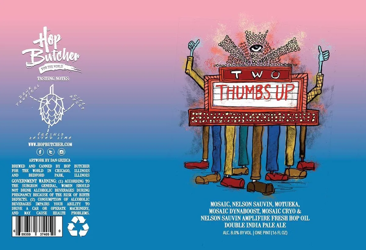 Two Thumbs Up — full label as filed with TTB