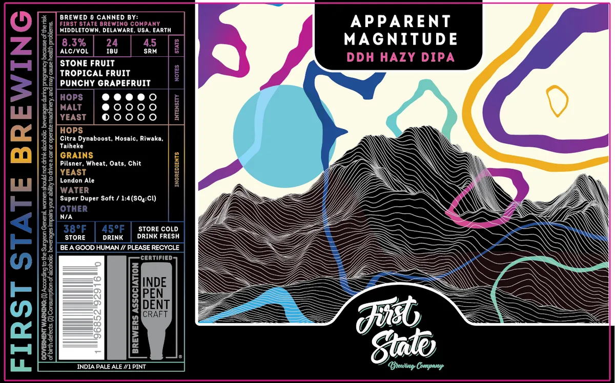 Apparent Magnitude — full label as filed with TTB