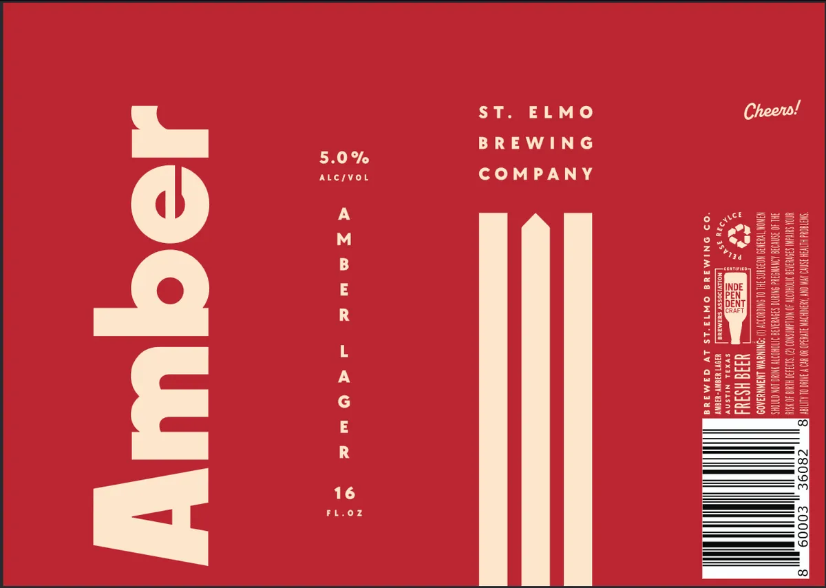 Amber — full label as filed with TTB