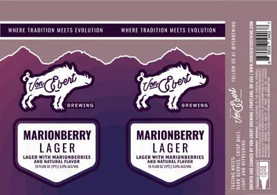 Marionberry Lager label