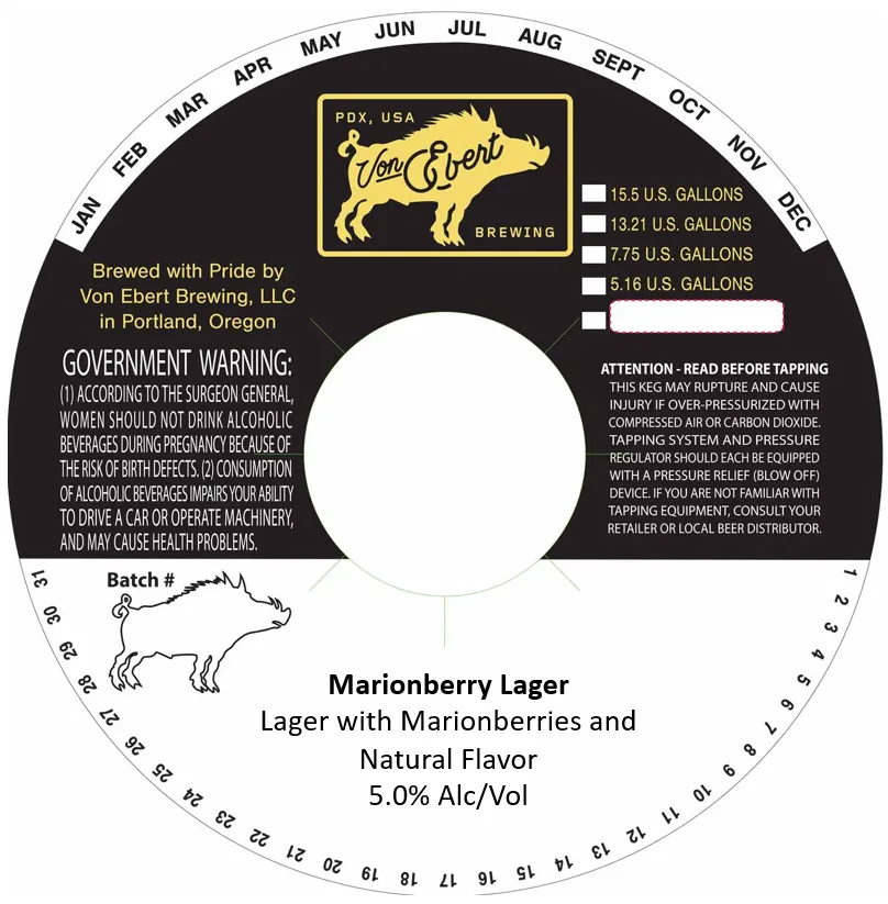 Marionberry Lager label