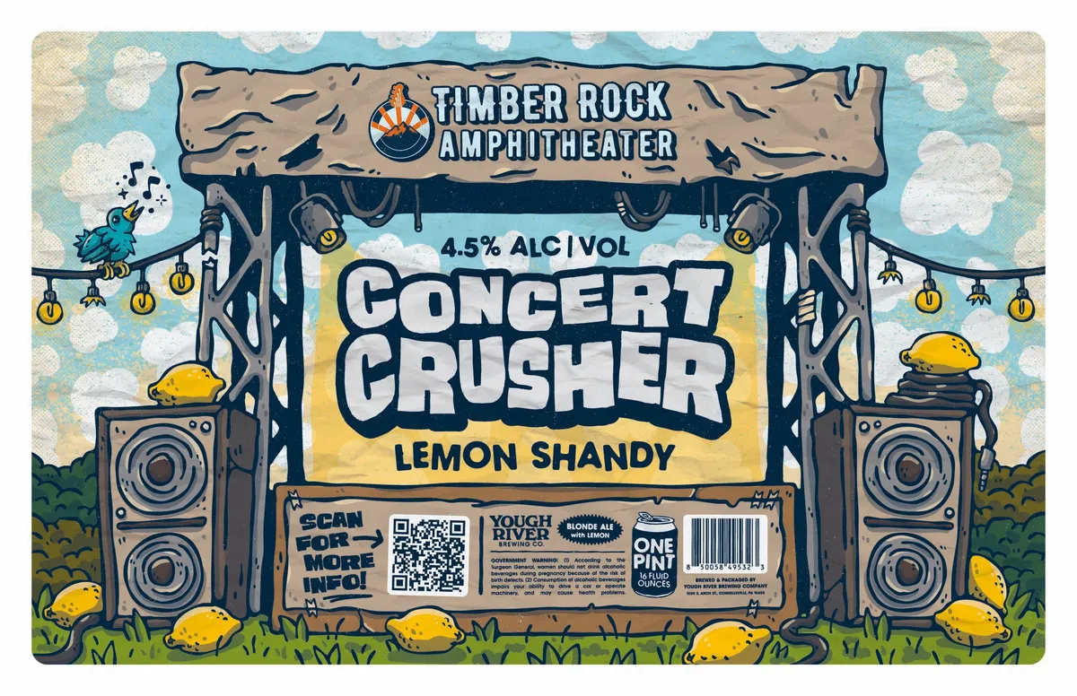 Concert Crusher Lemon Shandy label