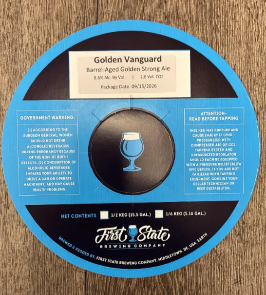 Golden Vanguard — full label as filed with TTB