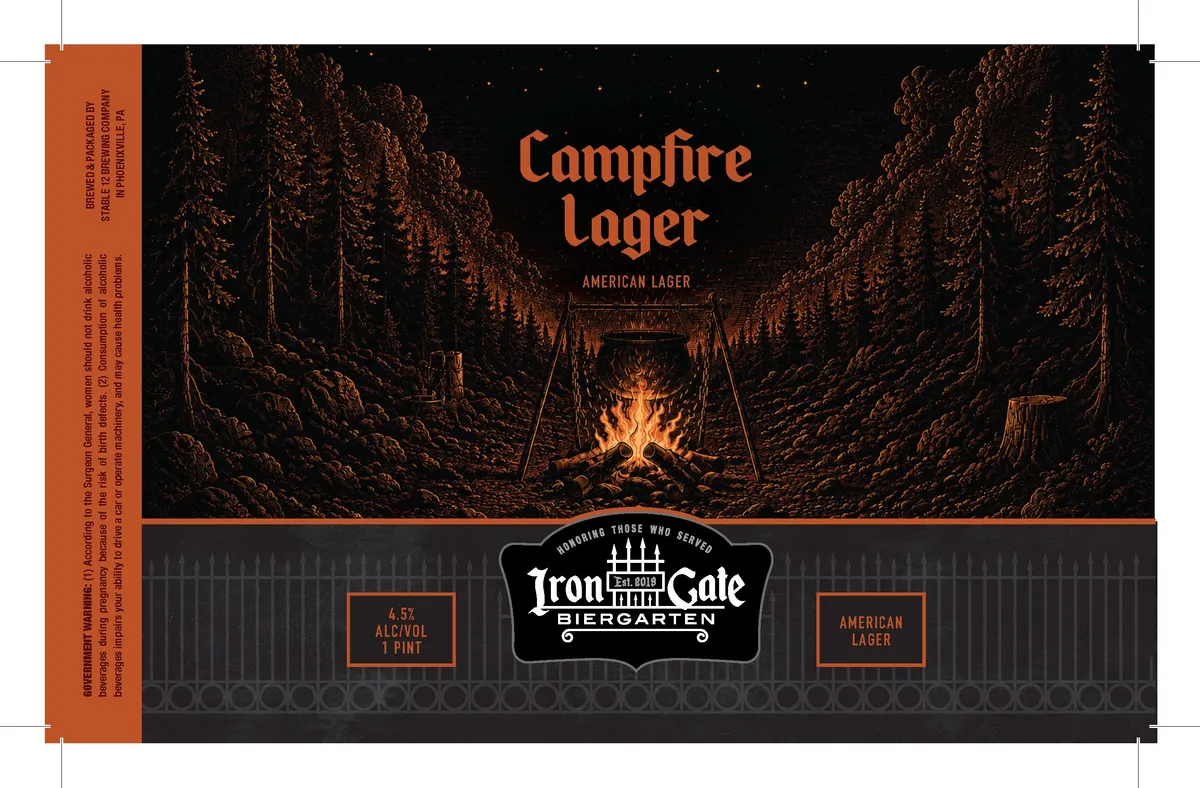 Campfire Lager label