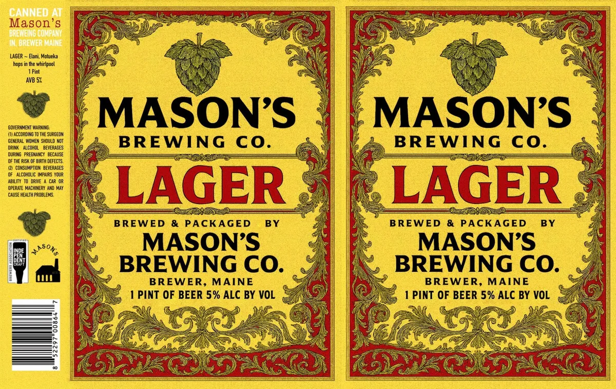 Lager — full label as filed with TTB