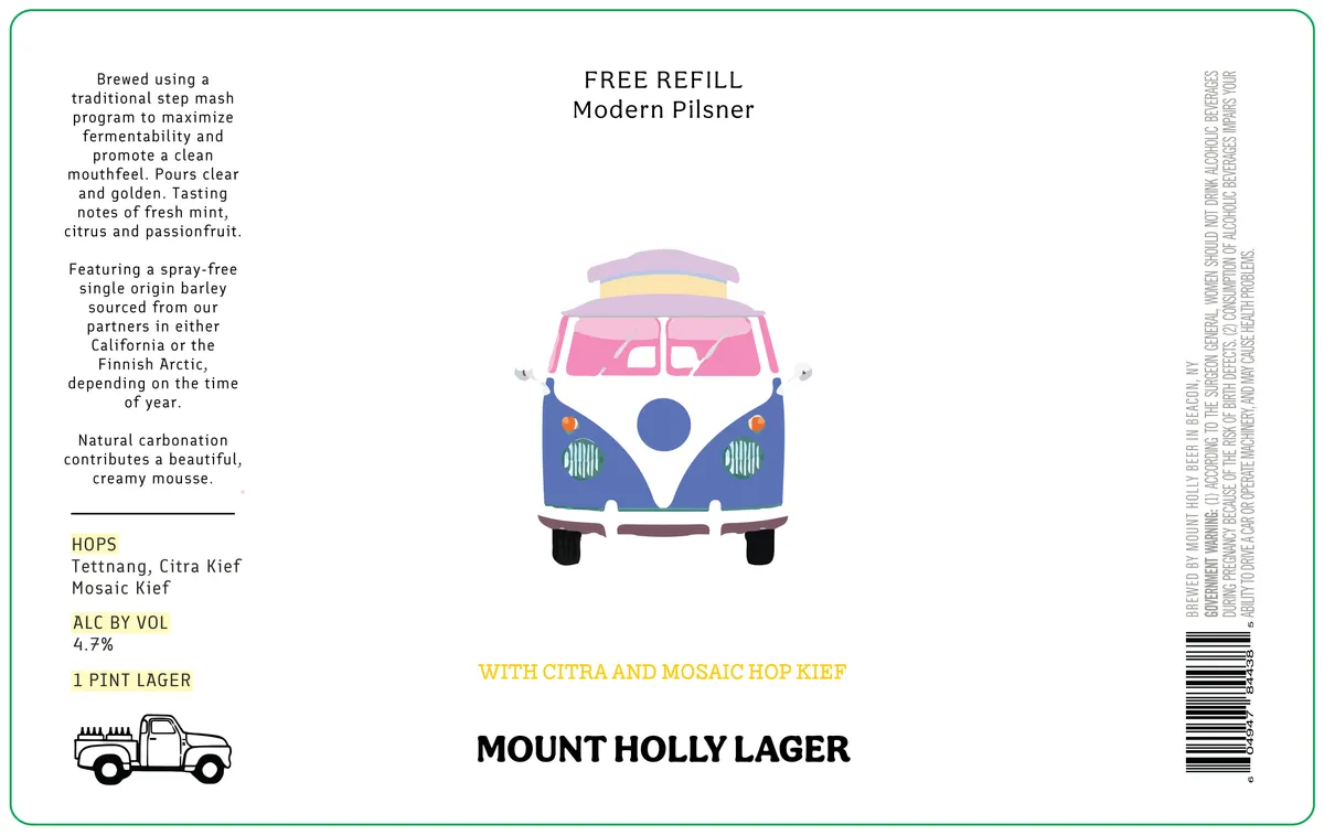 Free Refill — full label as filed with TTB