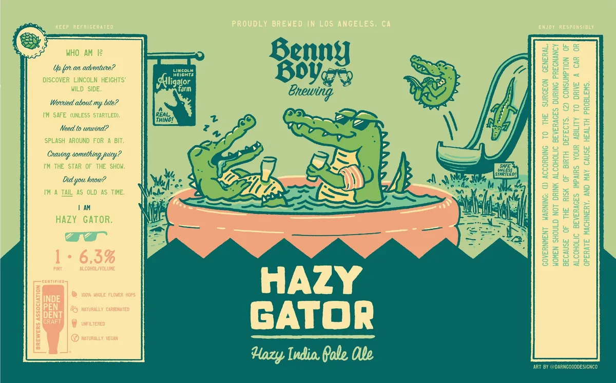 Hazy Gator — full label as filed with TTB