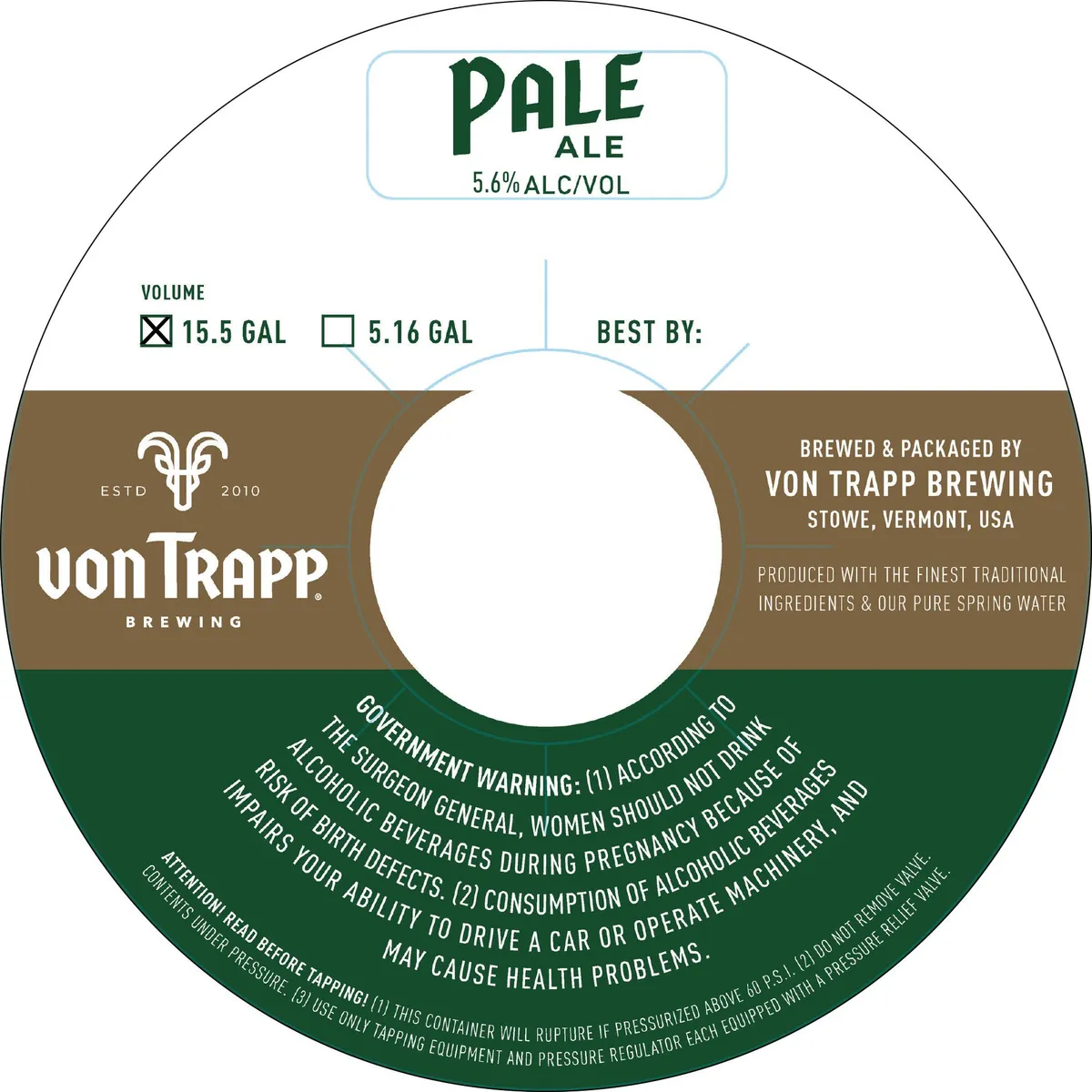 Pale Ale — full label as filed with TTB