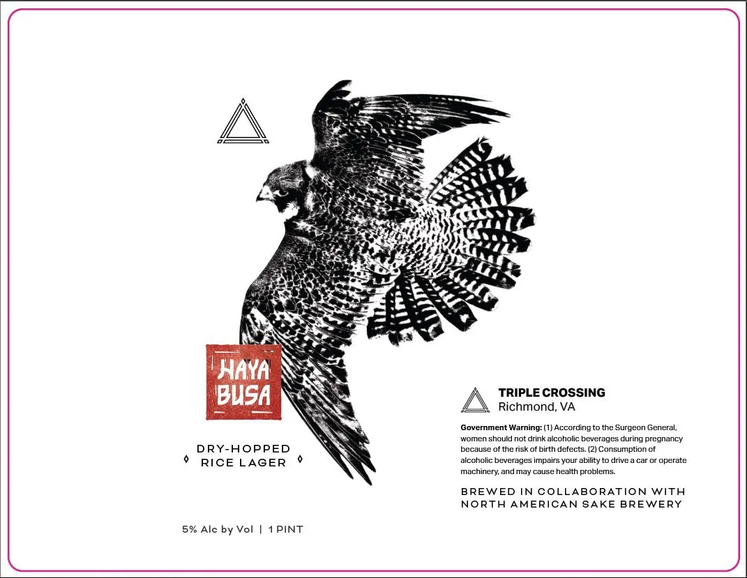 Hayabusa — full label as filed with TTB