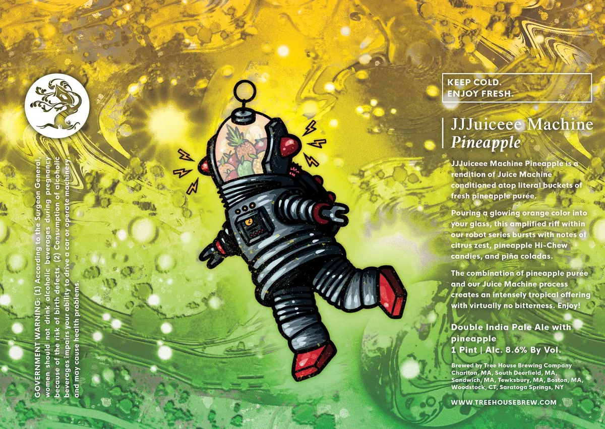 JJJuiceee Machine Pineapple label