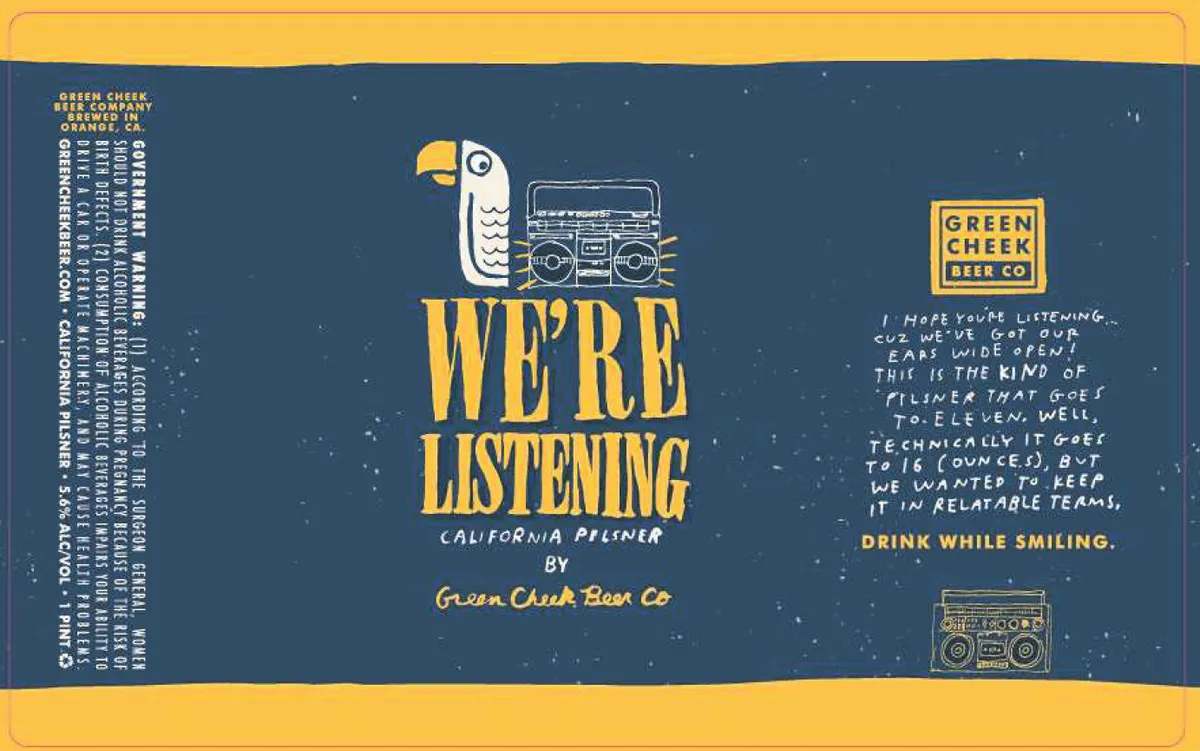 We're Listening — full label as filed with TTB