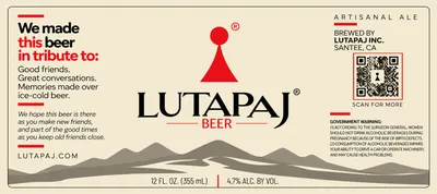 Lutapaj Beer label