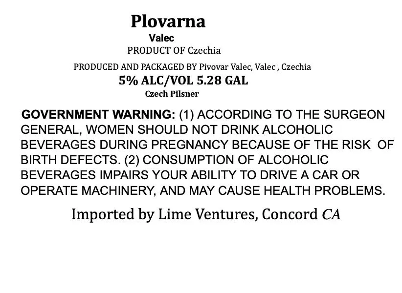 Plovarna label
