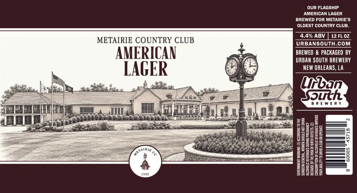 Metairie Country Club American Lager label
