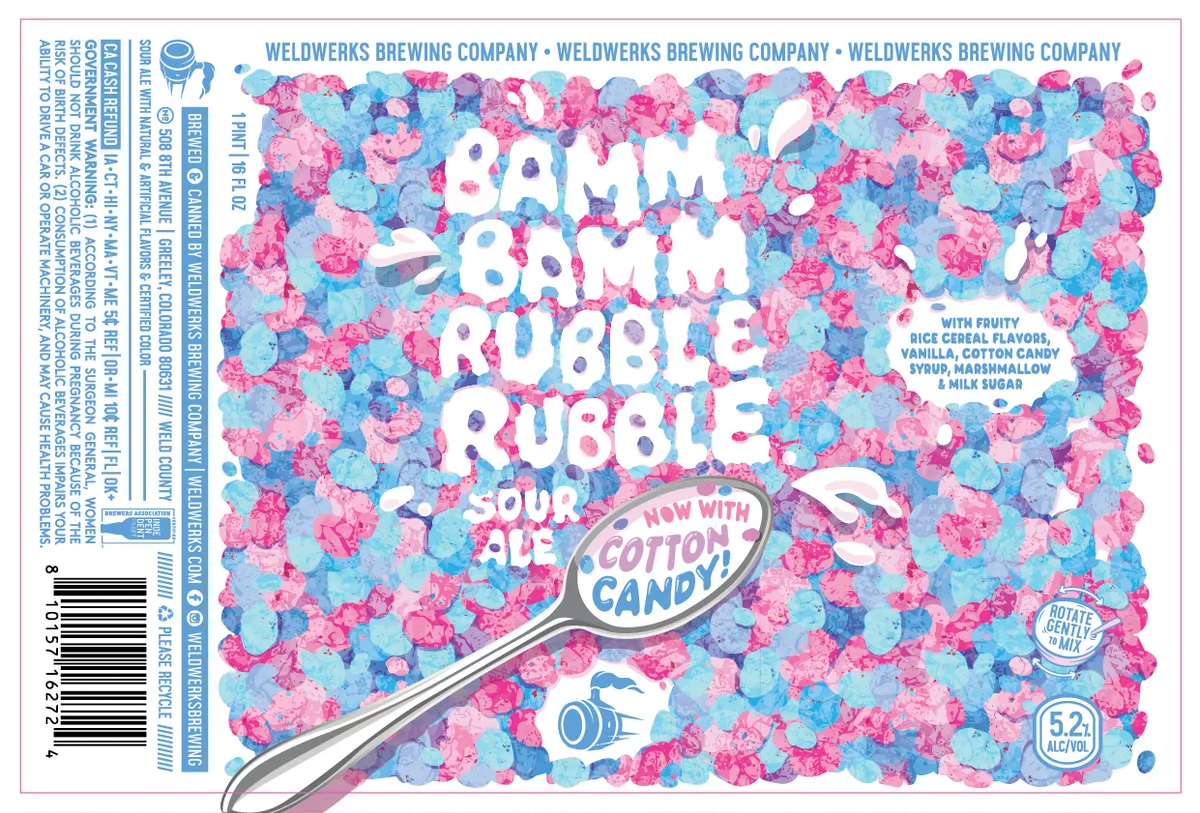 Bamm Bamm Rubble Rubble Now With Cotton Candy label