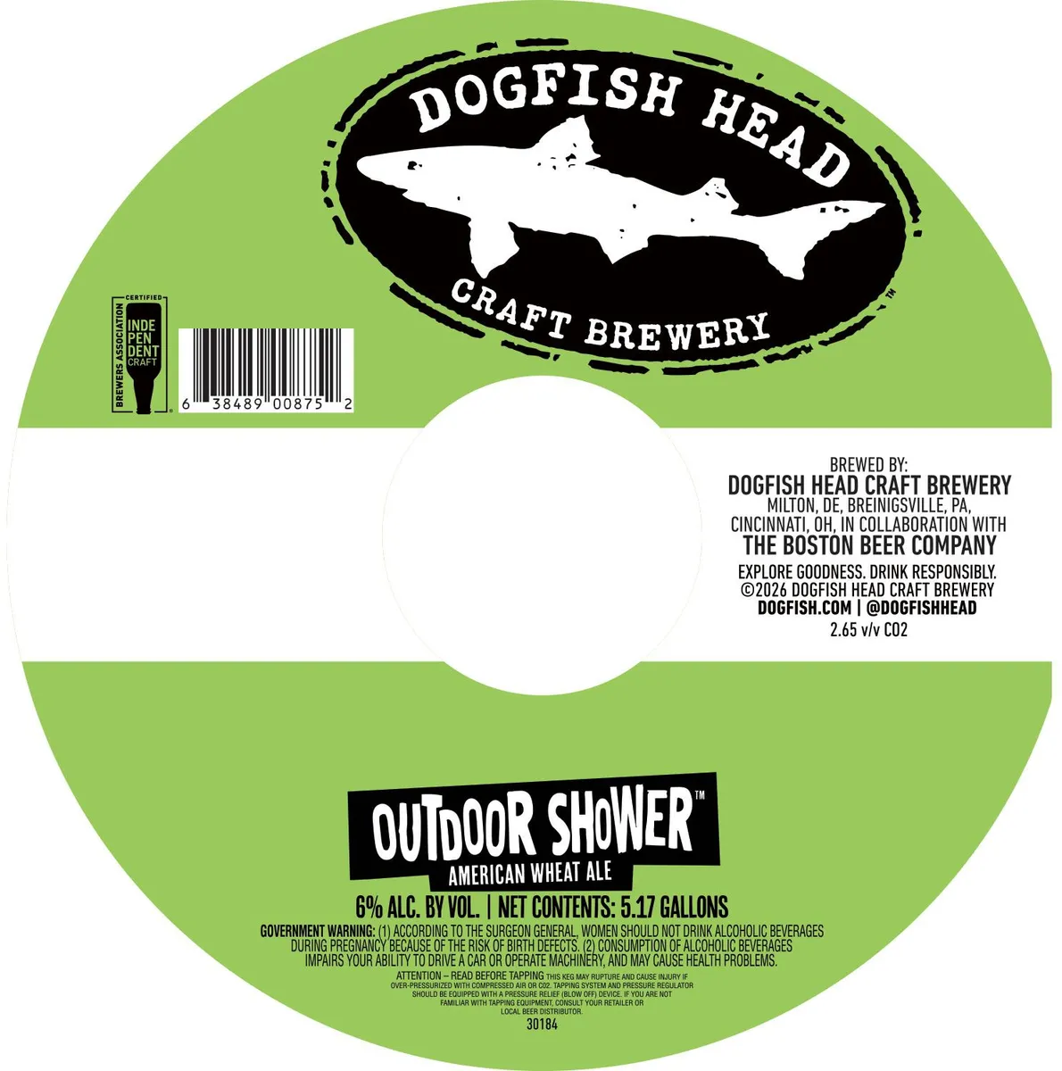 Outdoor Shower label