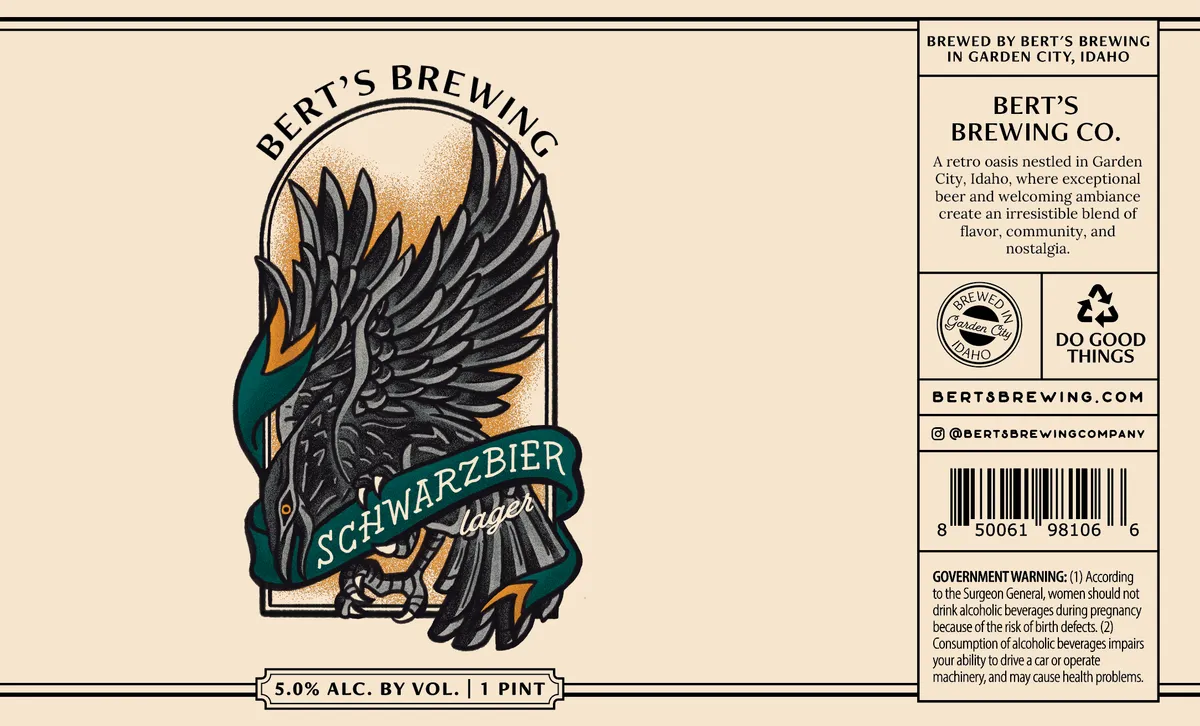 Schwarzbier Lager label