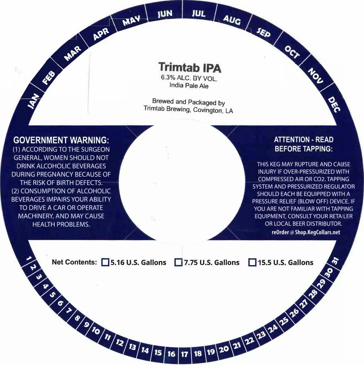 Trimtab IPA label