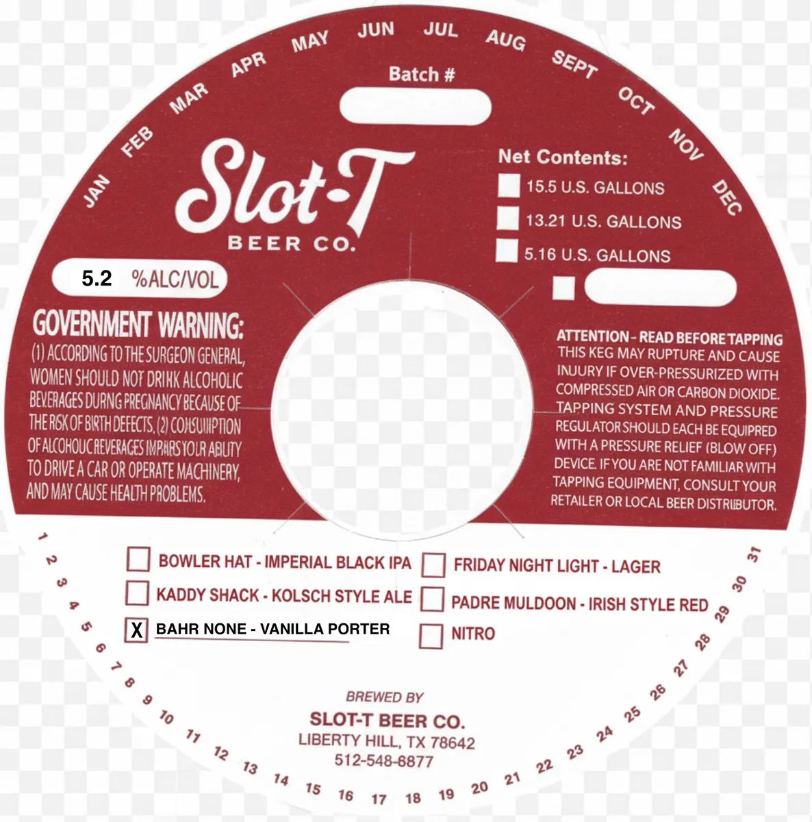 Vanilla Porter label