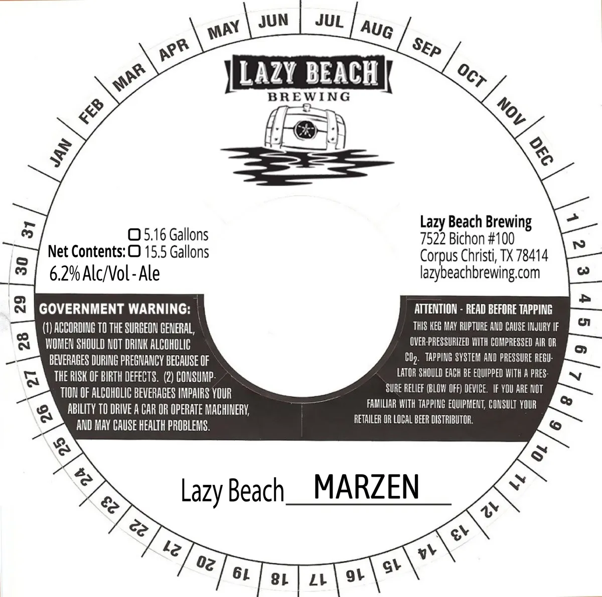 Lazy Beach Marzen label