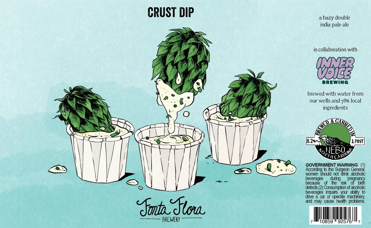 Crust Dip label
