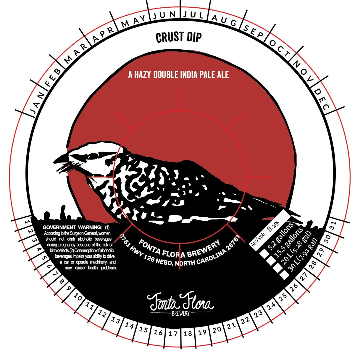 Crust Dip label