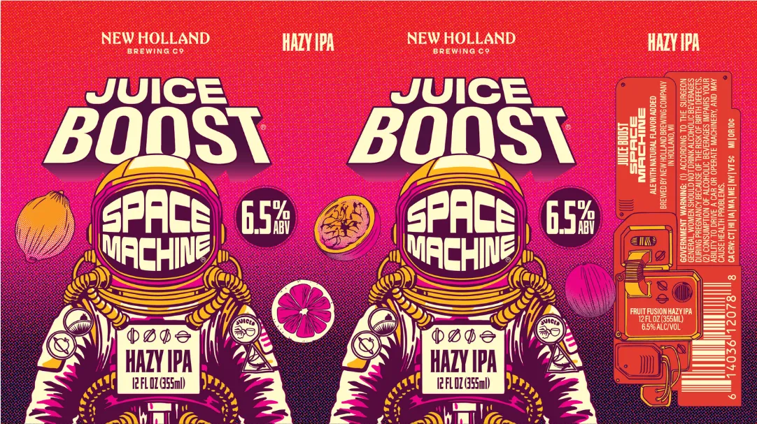 Juice Boost Space Machine label