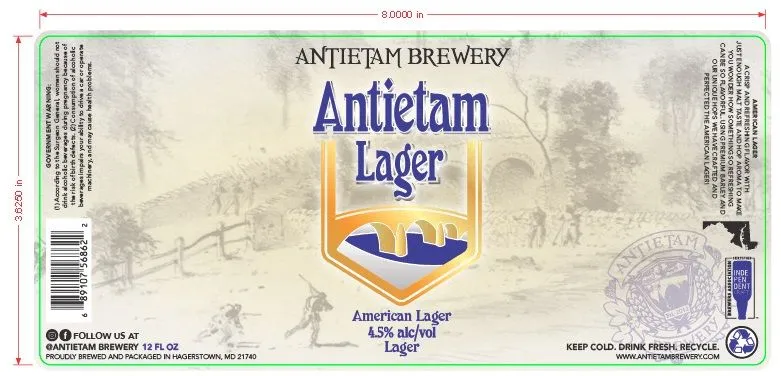 Antietam Lager label