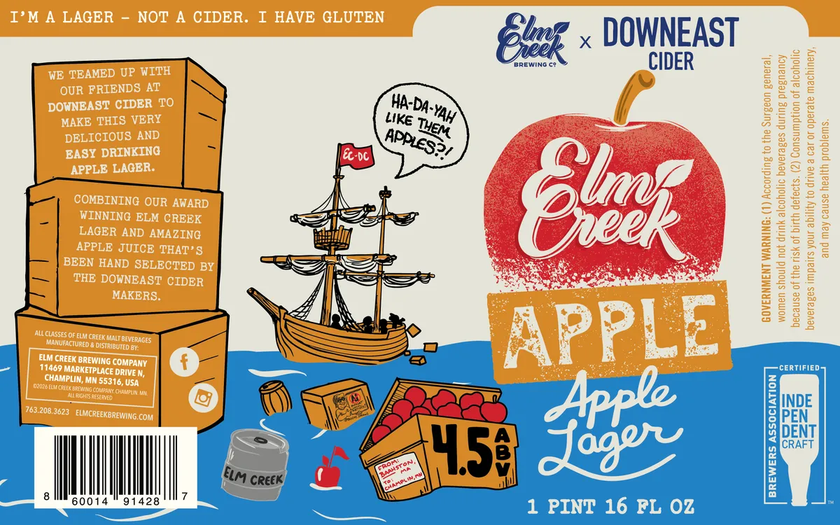 Elm Creek Apple label
