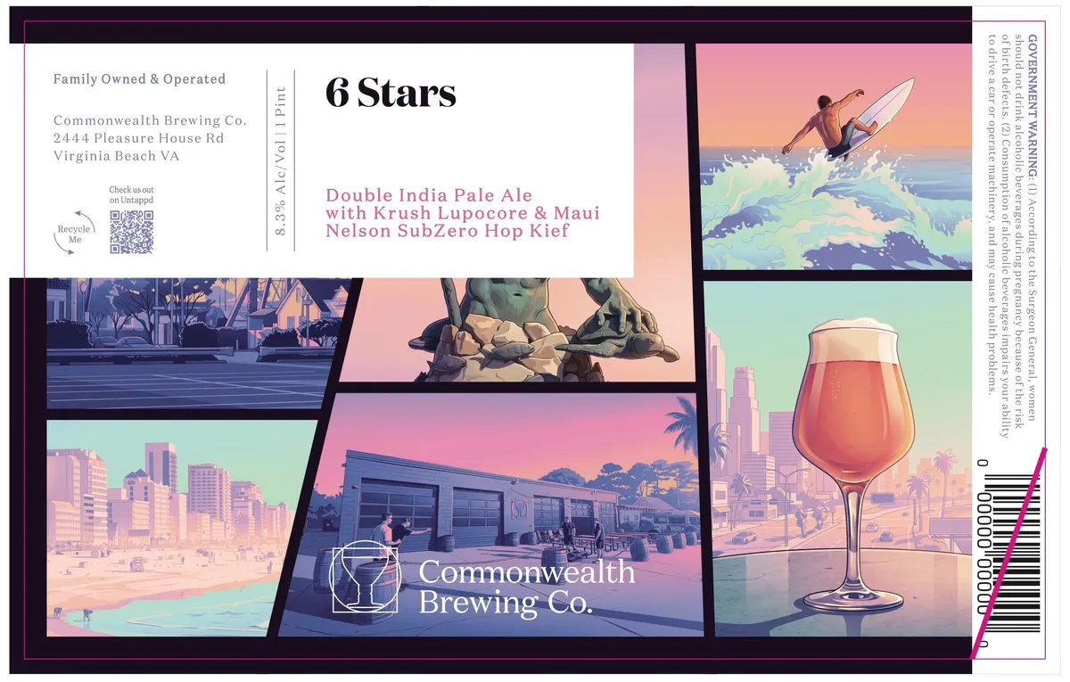 6 Stars label
