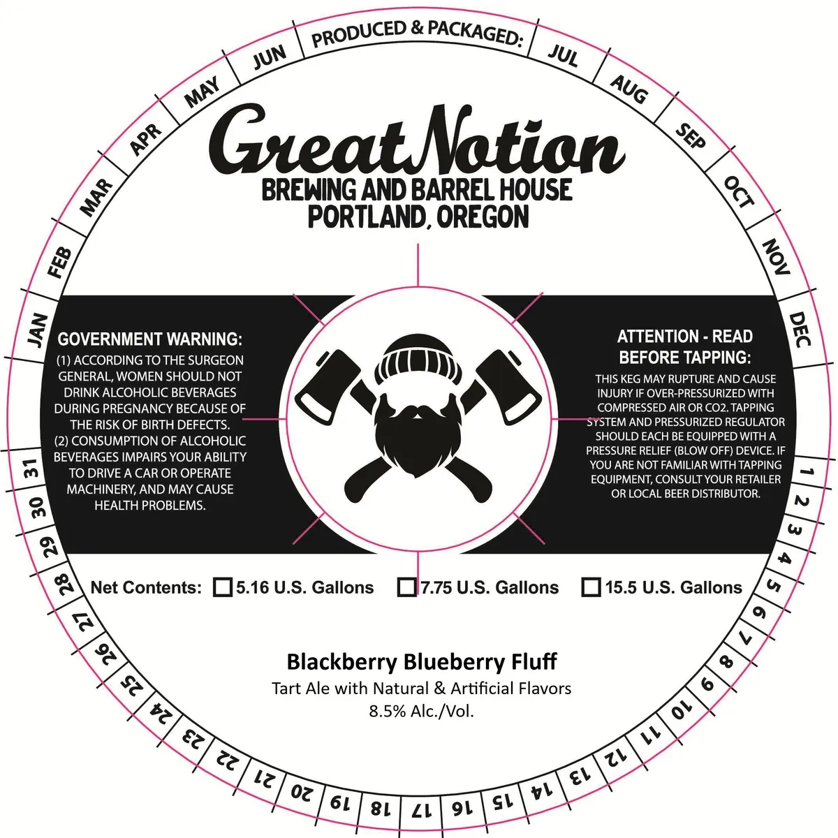 Blackberry Blueberry Fluff label