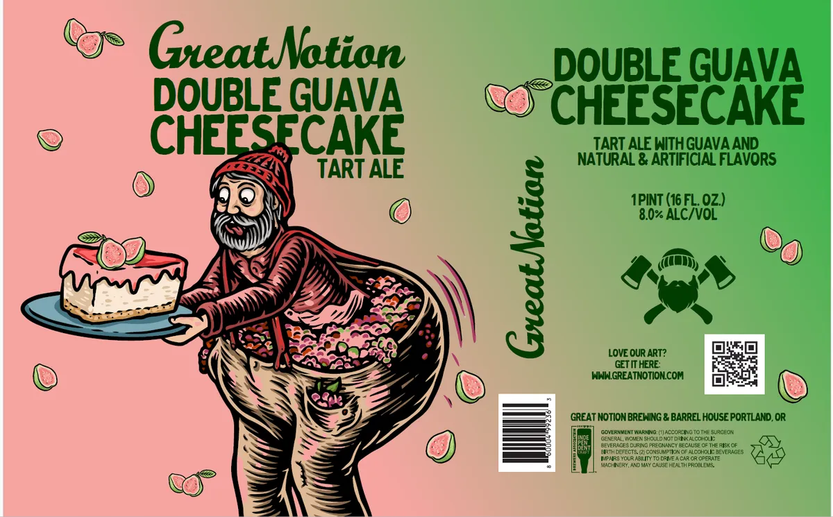 Double Guava Cheesecake label