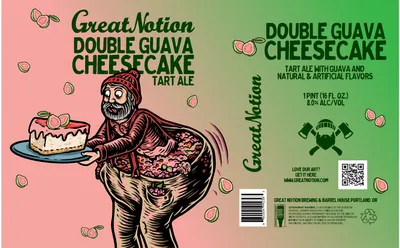 Double Guava Cheesecake label
