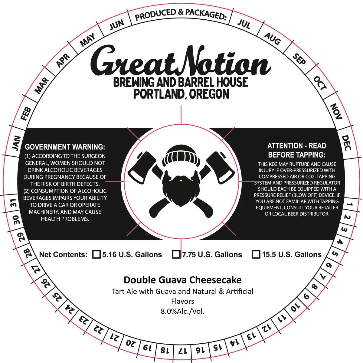 Double Guava Cheesecake label