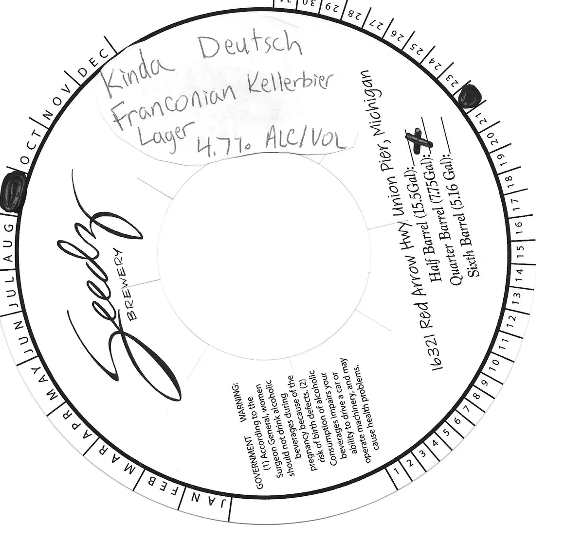 Kinda Deutsch Franconian Kellerbier Lager label