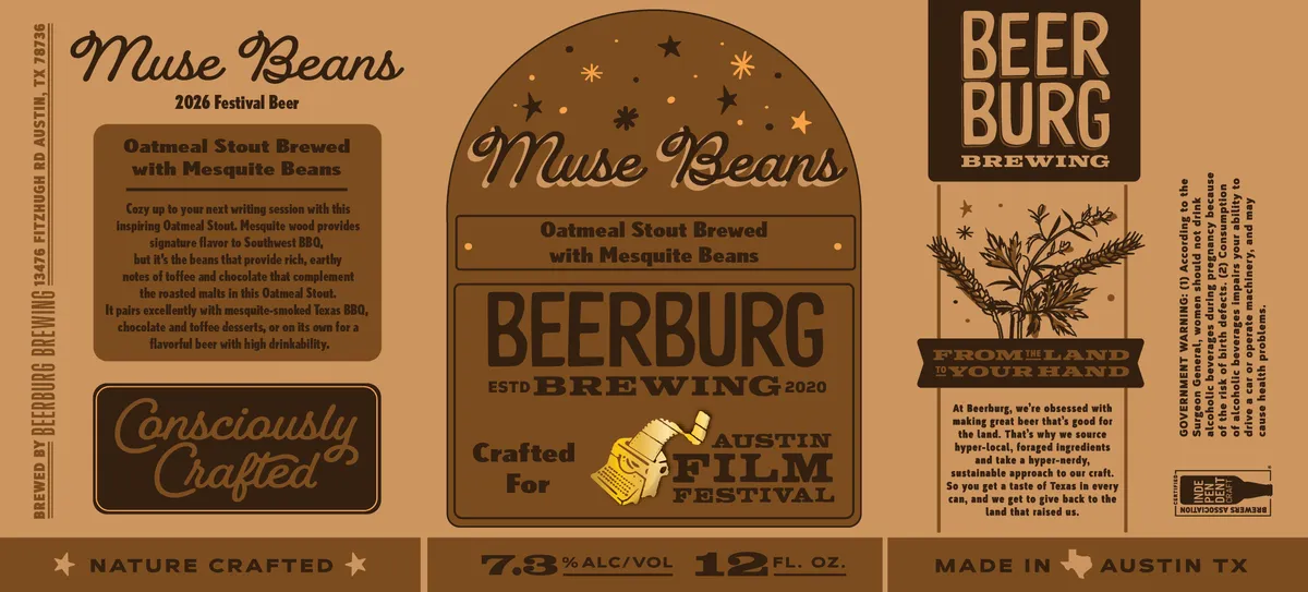 Muse Beans
Oatmeal Stout Brewed with Mesquite Beans label