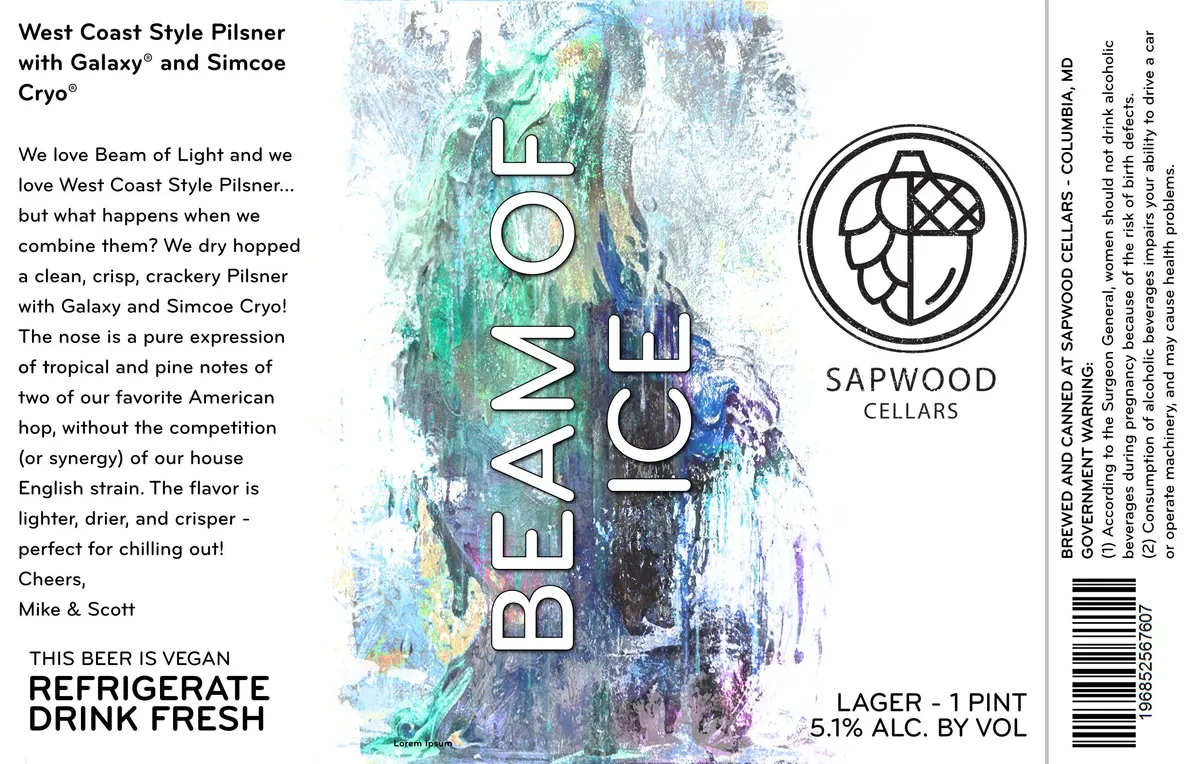 Beam of Ice label