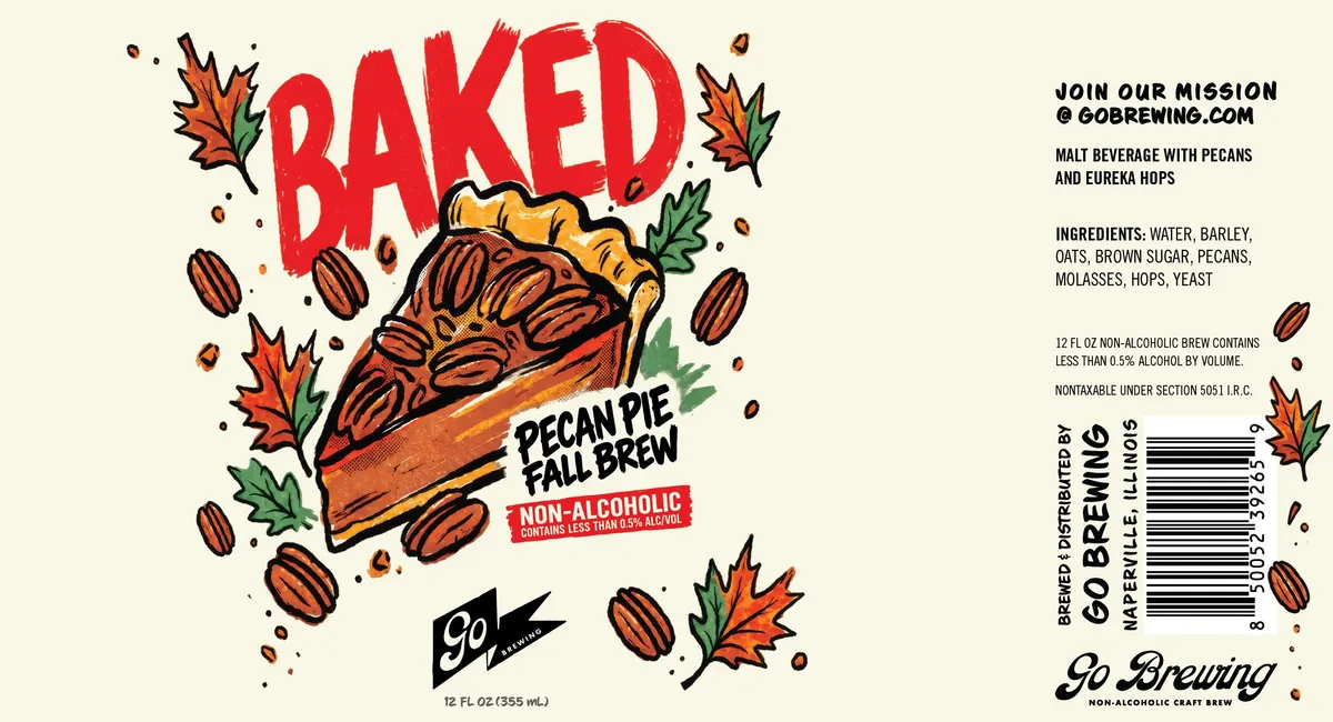 Baked Pecan Pie Fall Brew label