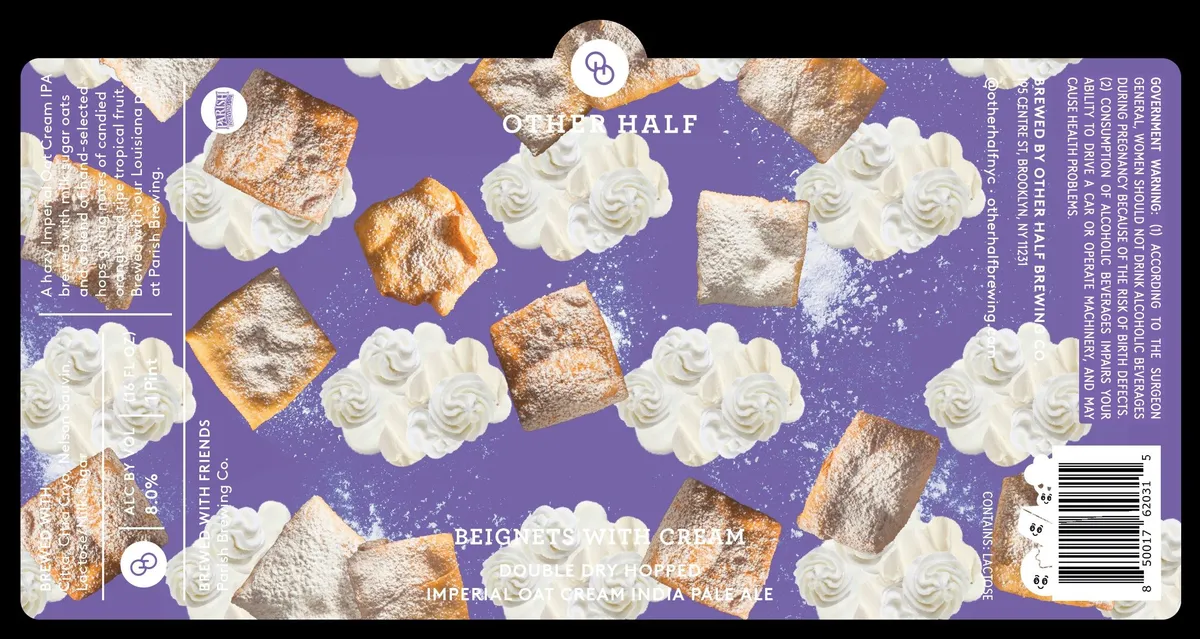 Beignets With Cream label