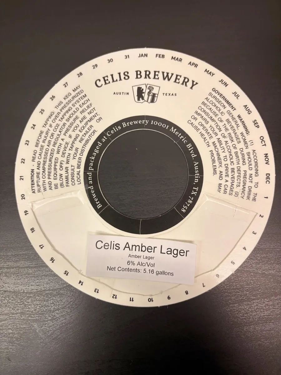 Celis Amber Lager label