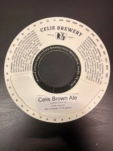 Celis Brown Ale label