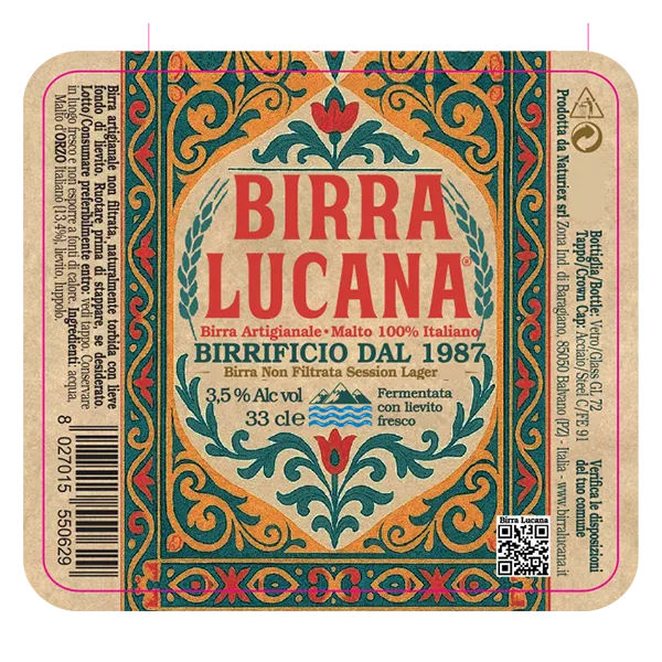 Birra Lucana label art — BIRRA LUCANA