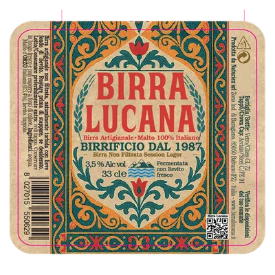 Birra Lucana label