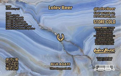 Blue Agate label