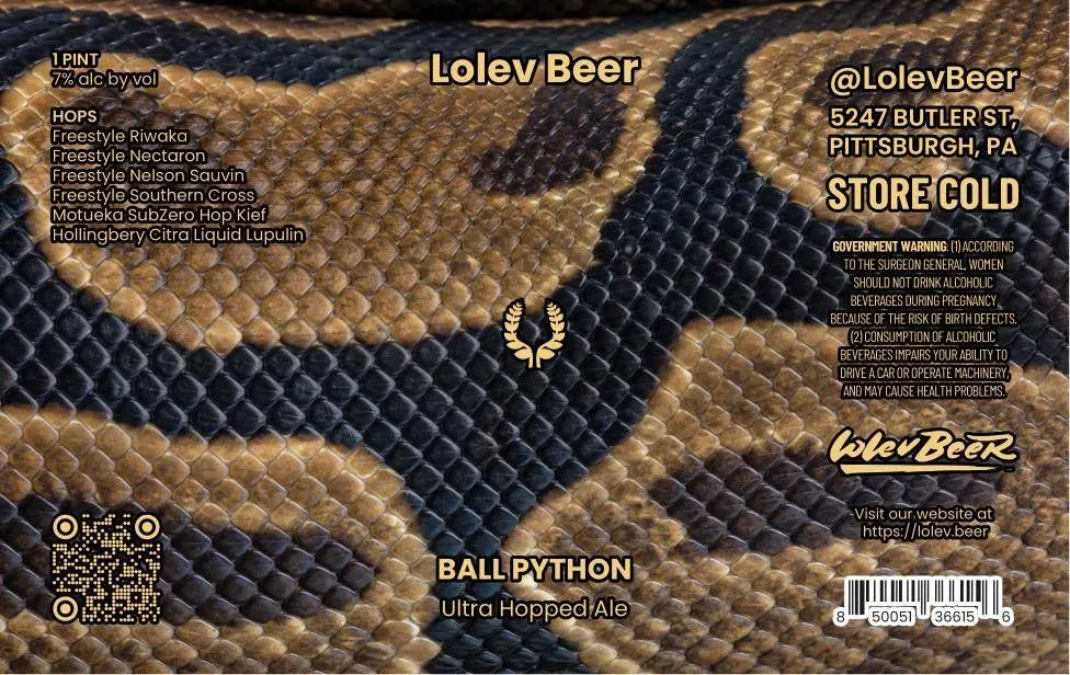 Ball Python label
