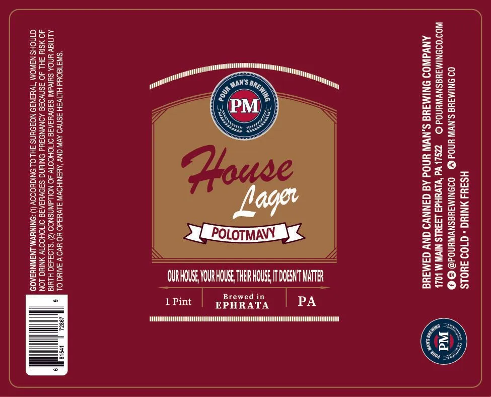 House Lager label