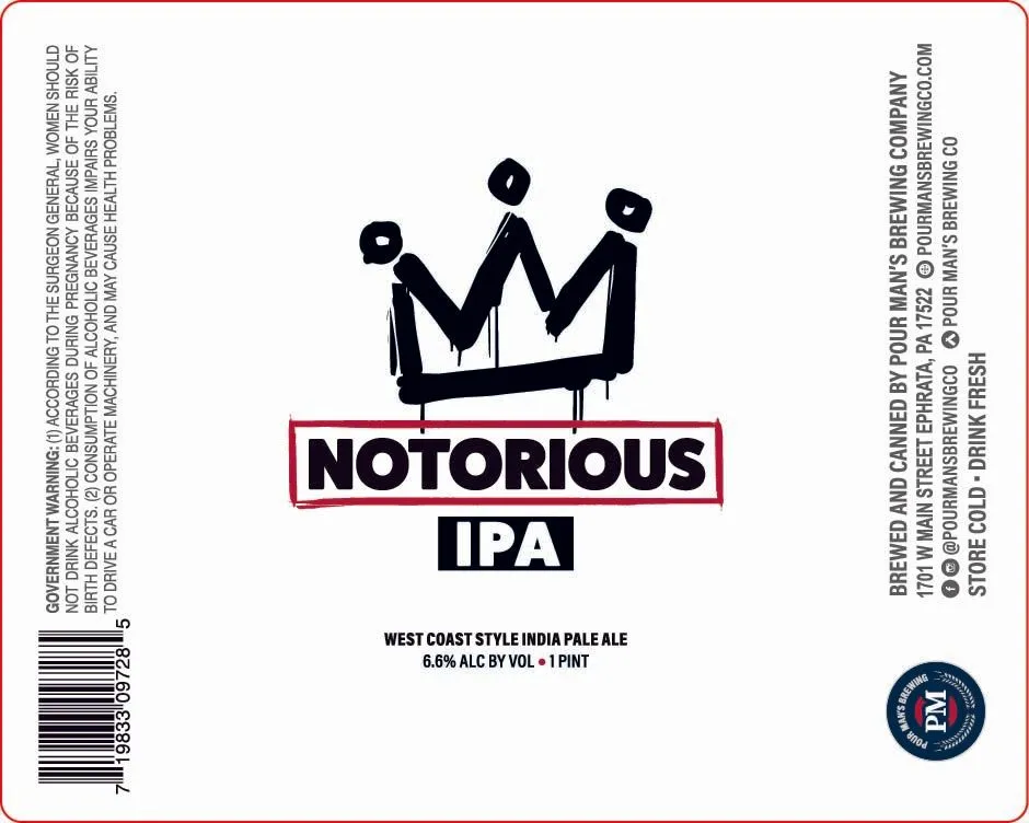 Notorious IPA label