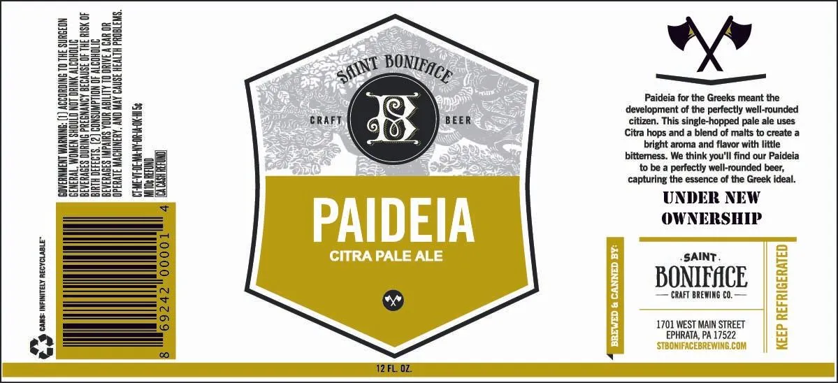 Paideia Citra Pale Ale label