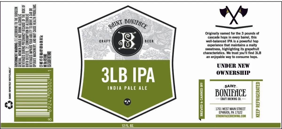 3LB IPA label