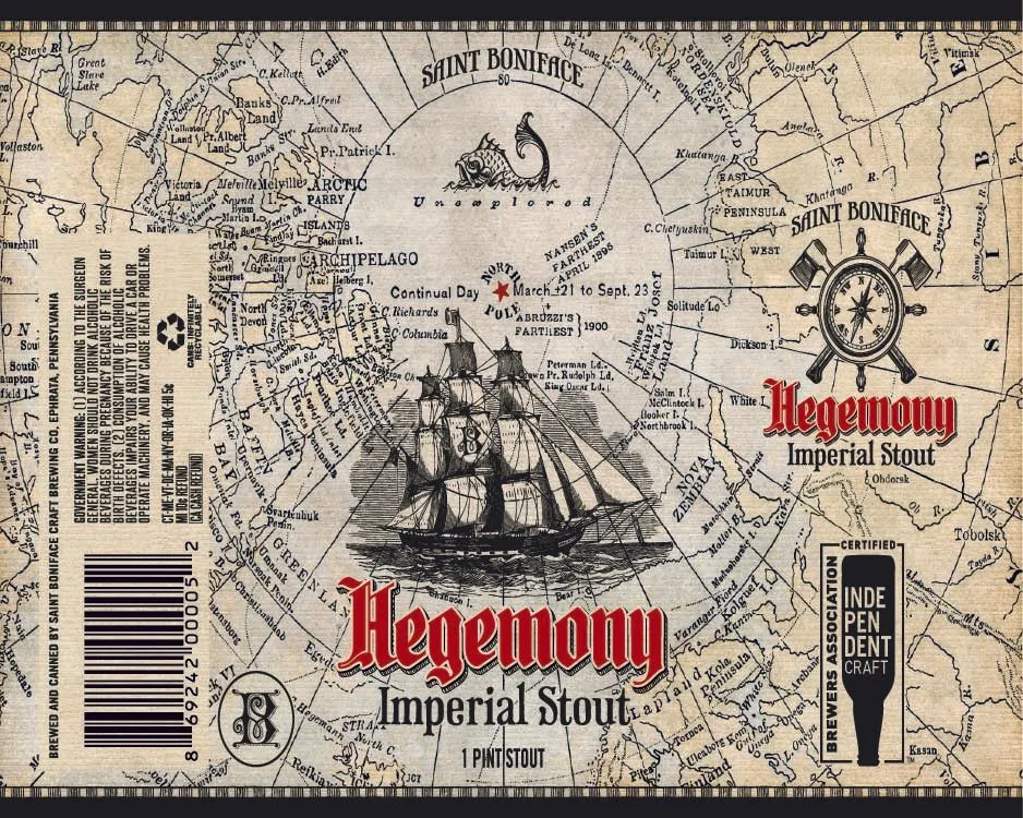 Hegemony Imperial Stout label